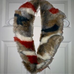 Beautiful and Fun Multicolor Faux Fur Scarf. Warm and cozy. Hippie. 1970’s
NWOT